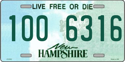 NH license plate 1006316