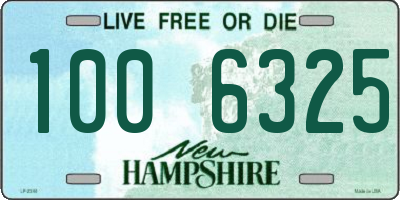 NH license plate 1006325