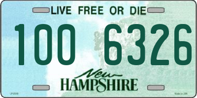 NH license plate 1006326
