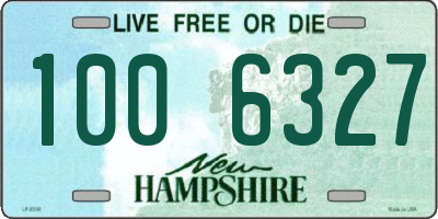 NH license plate 1006327