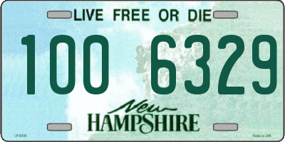 NH license plate 1006329