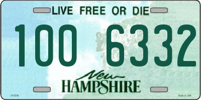 NH license plate 1006332