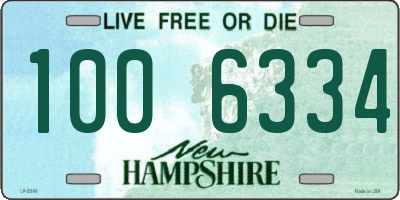 NH license plate 1006334