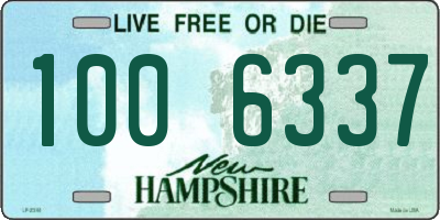 NH license plate 1006337