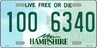 NH license plate 1006340