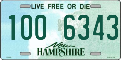 NH license plate 1006343