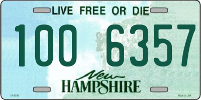 NH license plate 1006357