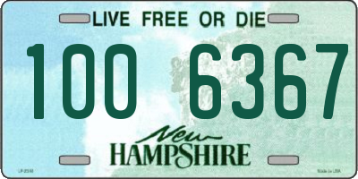 NH license plate 1006367