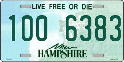 NH license plate 1006383