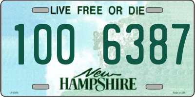 NH license plate 1006387