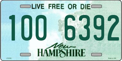 NH license plate 1006392