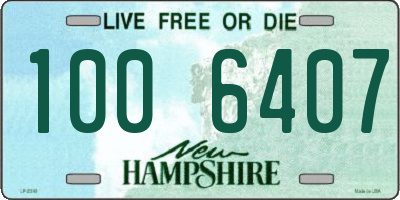 NH license plate 1006407