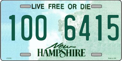 NH license plate 1006415