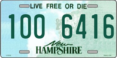 NH license plate 1006416