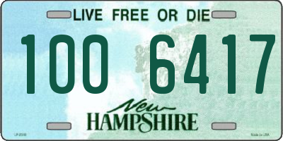 NH license plate 1006417