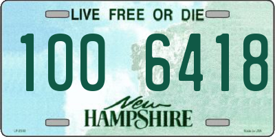 NH license plate 1006418