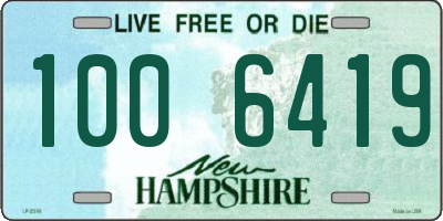 NH license plate 1006419