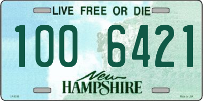 NH license plate 1006421