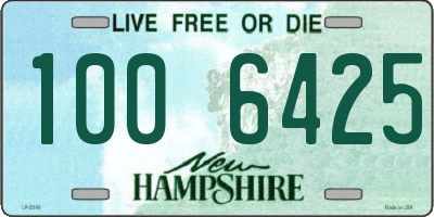 NH license plate 1006425