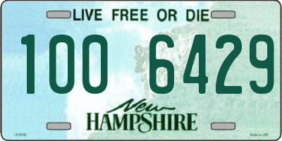 NH license plate 1006429