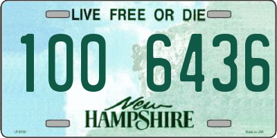 NH license plate 1006436