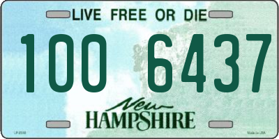 NH license plate 1006437