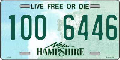 NH license plate 1006446