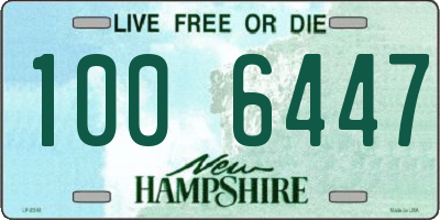 NH license plate 1006447