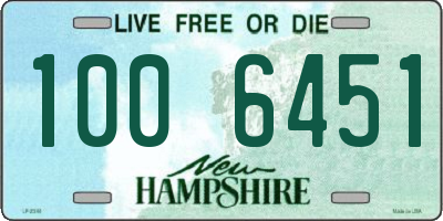 NH license plate 1006451