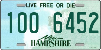 NH license plate 1006452