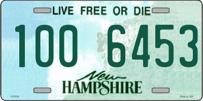 NH license plate 1006453