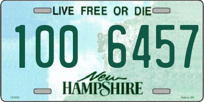 NH license plate 1006457