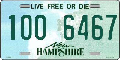 NH license plate 1006467