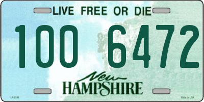 NH license plate 1006472