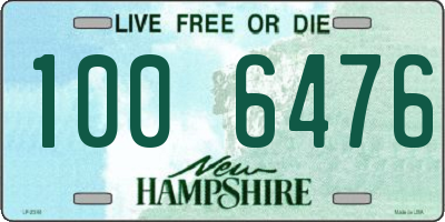 NH license plate 1006476