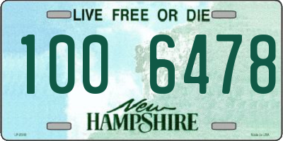 NH license plate 1006478