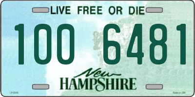 NH license plate 1006481