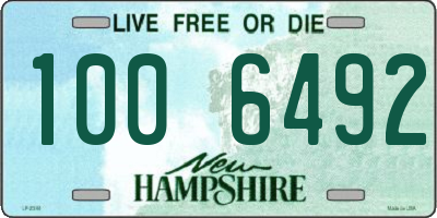 NH license plate 1006492