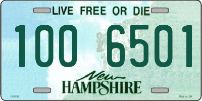 NH license plate 1006501