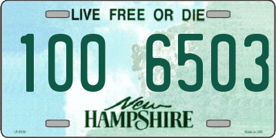 NH license plate 1006503