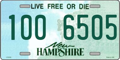 NH license plate 1006505