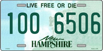 NH license plate 1006506