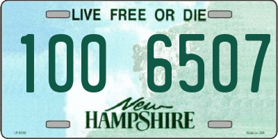 NH license plate 1006507