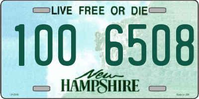 NH license plate 1006508