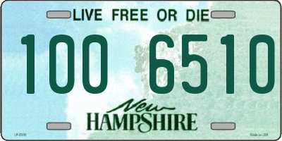 NH license plate 1006510