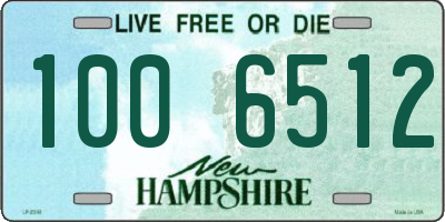 NH license plate 1006512