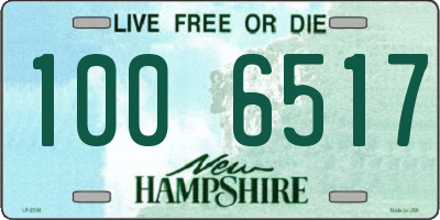 NH license plate 1006517