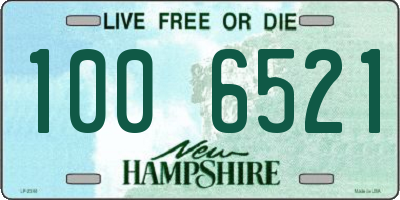 NH license plate 1006521