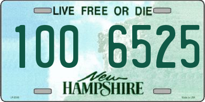 NH license plate 1006525