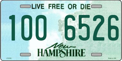 NH license plate 1006526